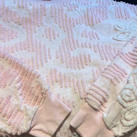 Vintage handmade chenille sweatshirt with side pockets M - Picture 14 of 14